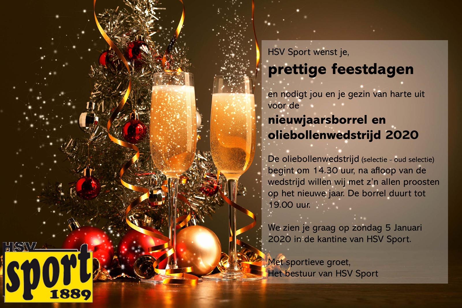 Nieuwjaarsborrel en oliebollenwedstrijd 05 januari
