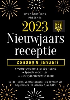 Nieuwjaarsreceptie en oliebollentoernooi 8 januari