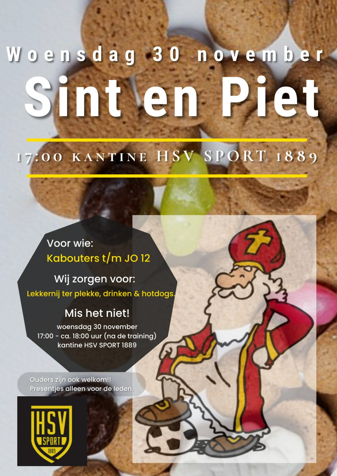 Sint & Piet avond | Woensdag 30 November